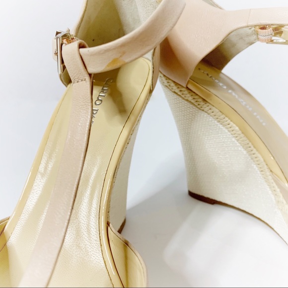 Carlo Pazolini | Wedge Blush T-Strap Peep Toe NWOB - Picture 8 of 8